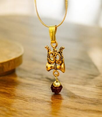 Gold Plated Rudraksha Necklace