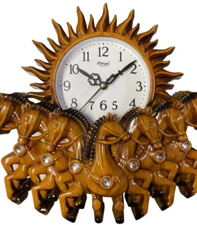 7 Horse Wall Clock