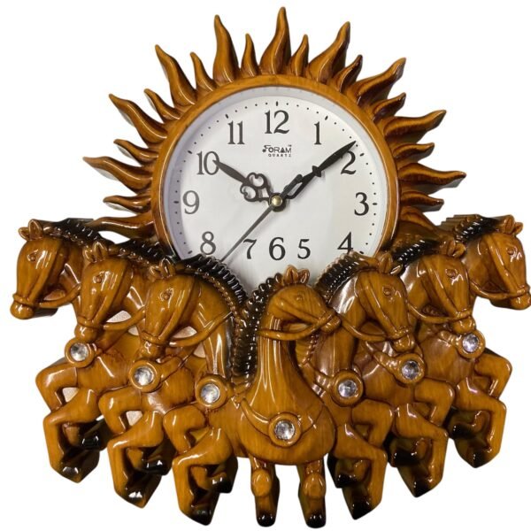 7 Horse Wall Clock