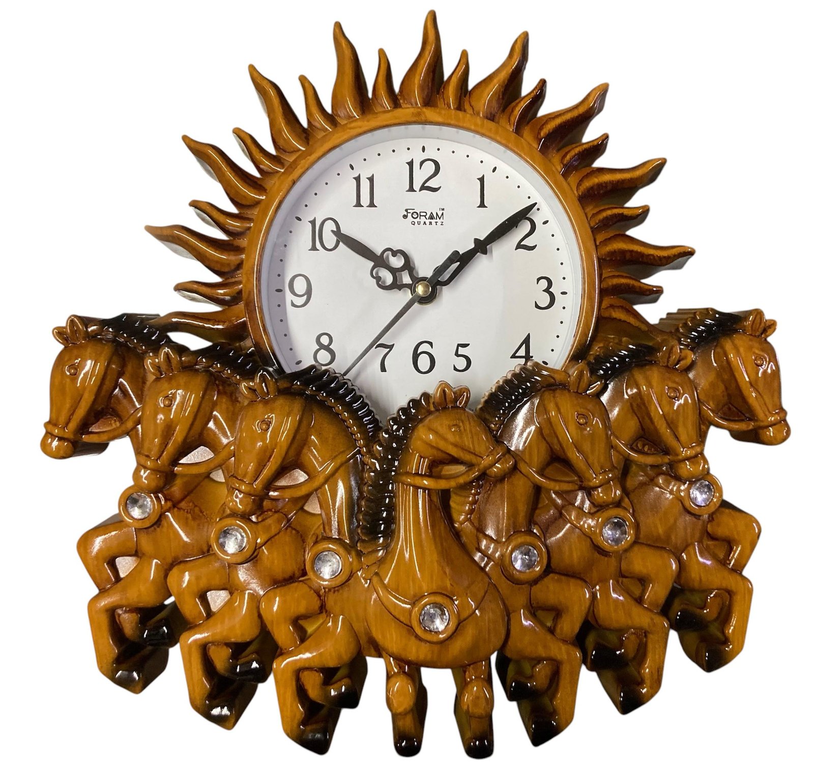 7 Horse Wall Clock